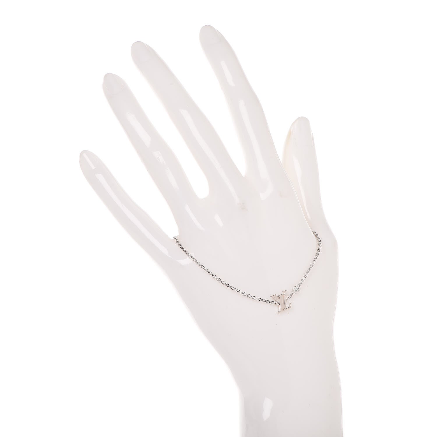 Louis Vuitton 18K White Gold Diamond Idylle Blossom LV Bracelet 2 of 6