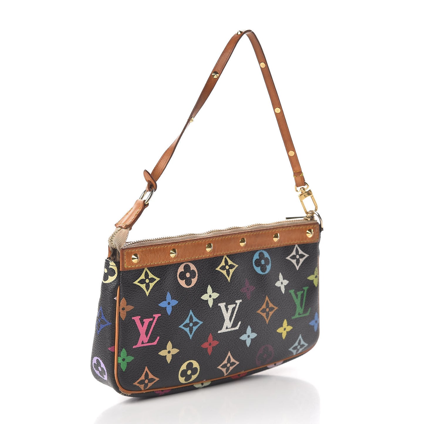 Monogram Multicolor Pochette Accessories Black