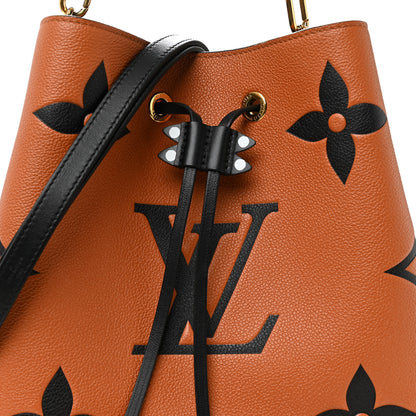 Louis Vuitton Empreinte Monogram Giant Crafty Neonoe MM Caramel Black 10 of 13