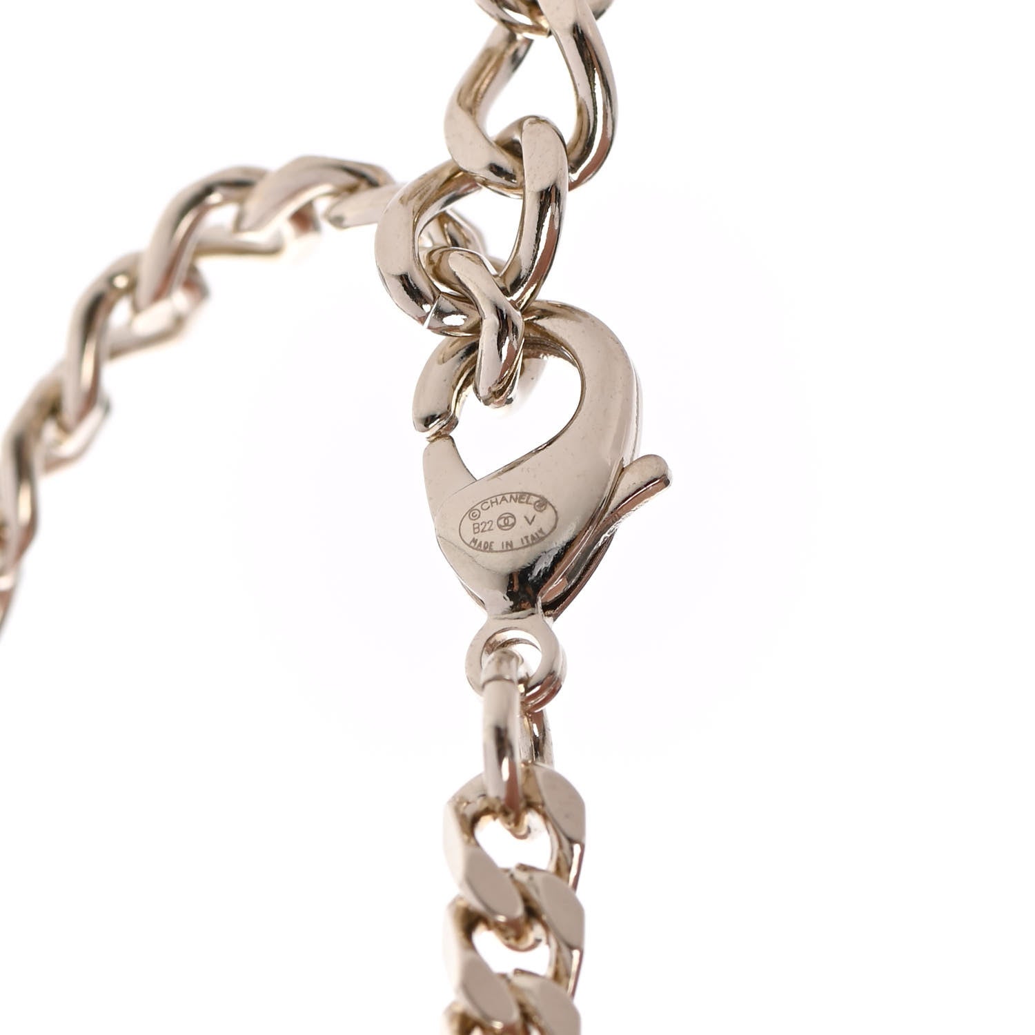 Chanel Crystal CC Chain Bracelet Gold Silver 4 of 4