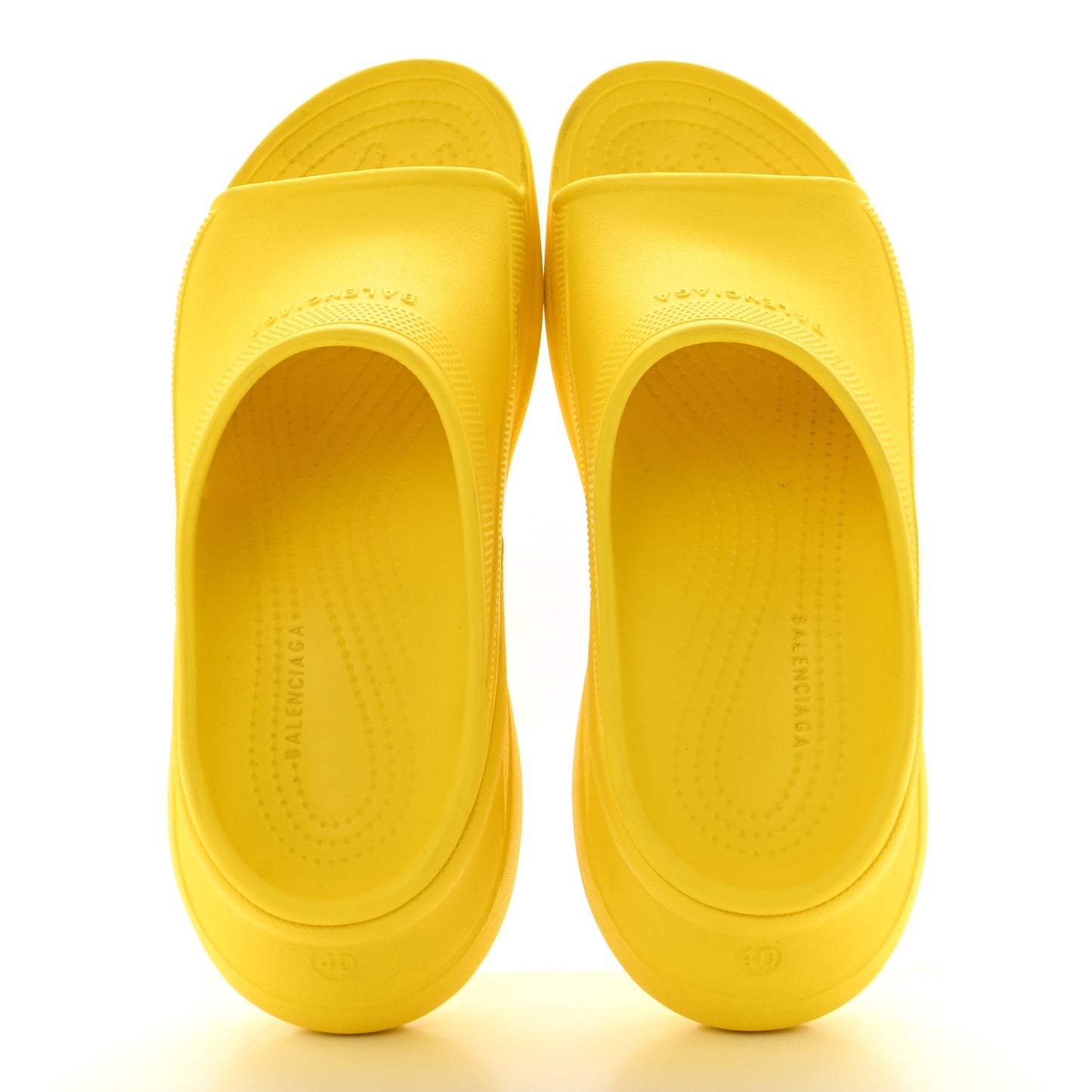 X CROCS Rubber Womens Pool Slides 40 Lemon