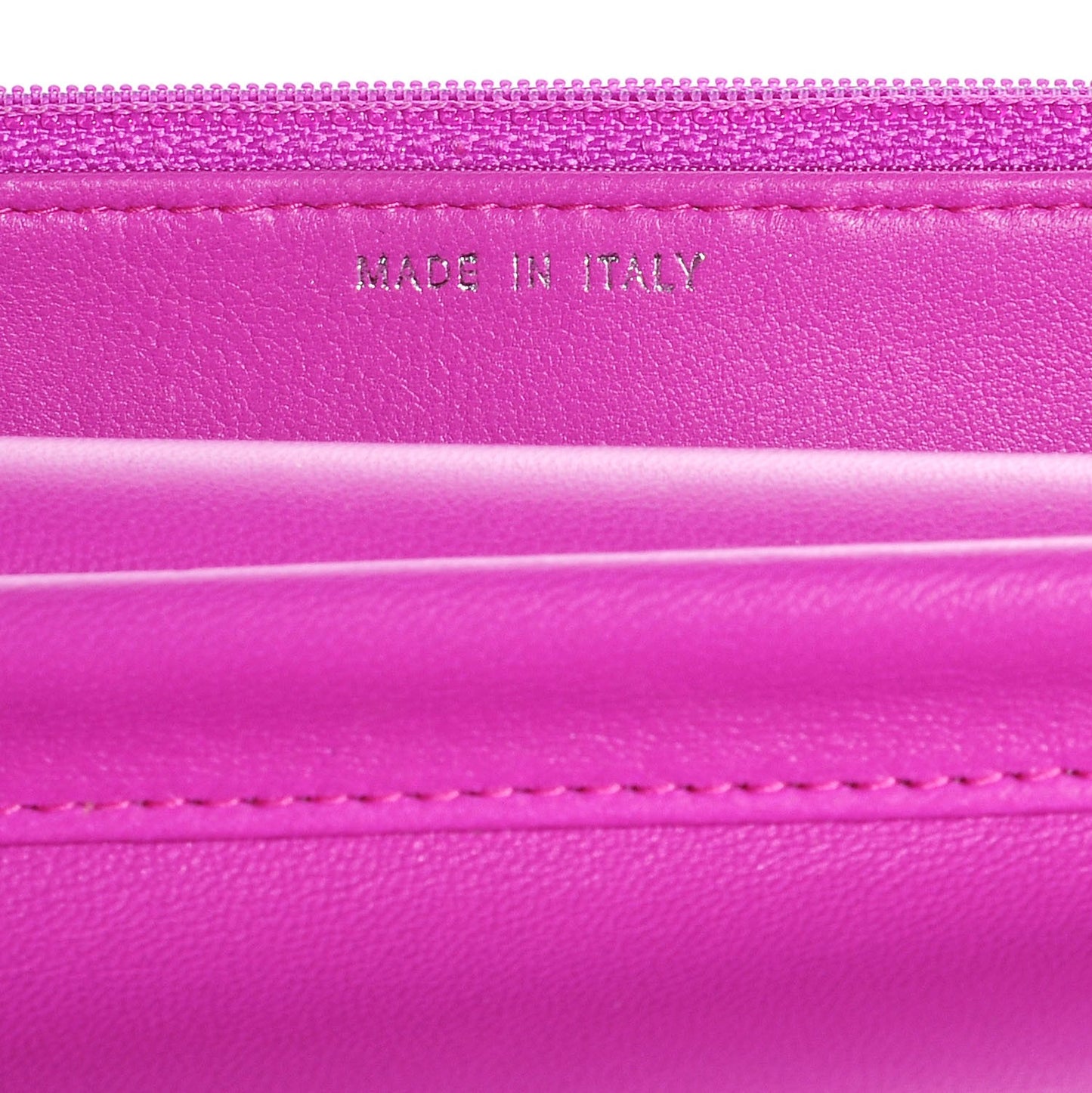Lambskin Quilted Boy Wallet On Chain WOC Fuchsia