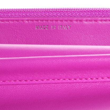 Chanel Lambskin Quilted Boy Wallet On Chain WOC Fuchsia 6 of 8