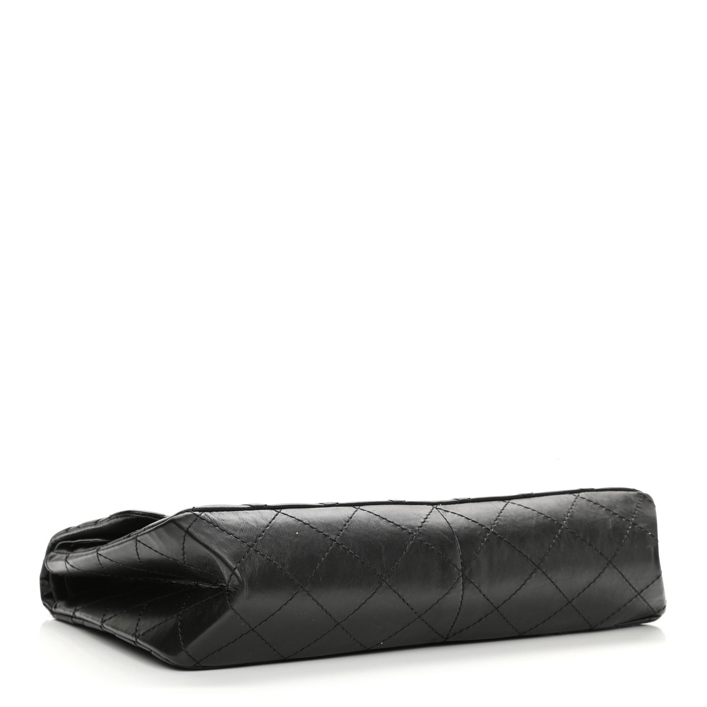 Aged Calfskin Quilted 2.55 Reissue 227 Flap Black