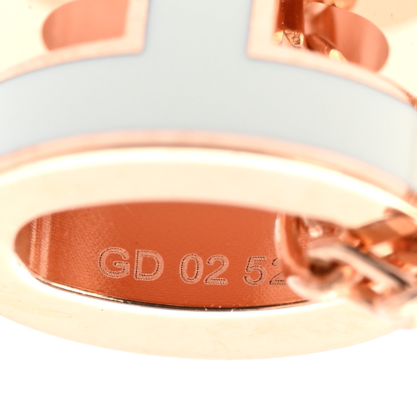 Lacquered Rose Gold Mini Pop H Pendant Necklace Vert Fizz