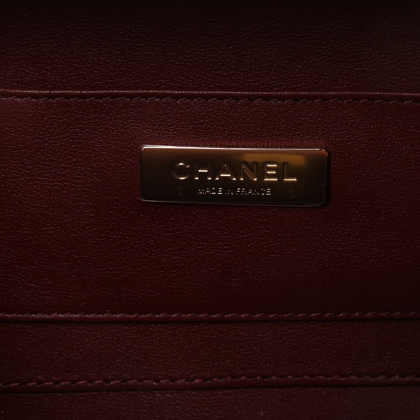Lambskin Quilted Coco Click Bag Burgundy