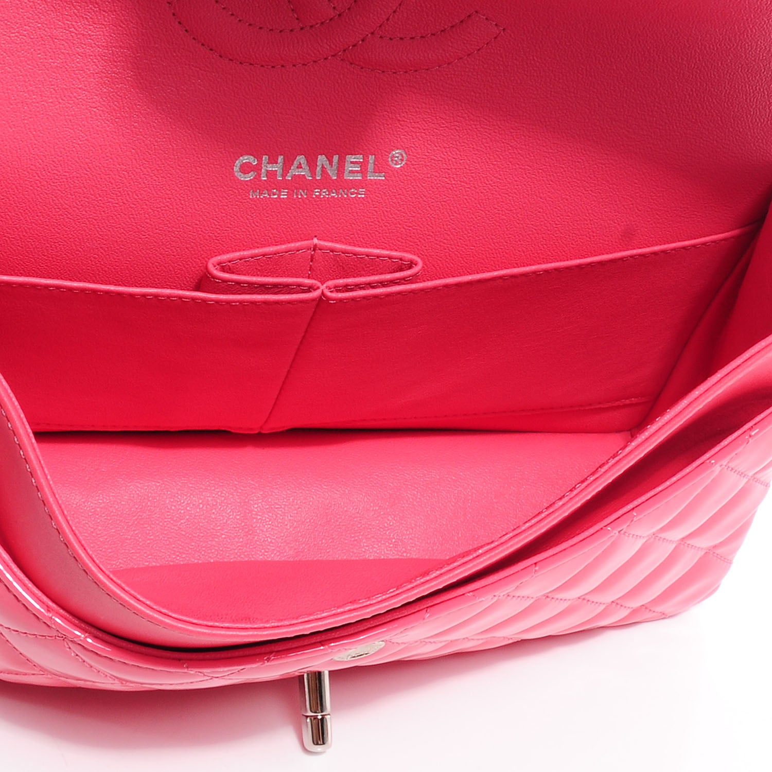 Chanel Patent Quilted Medium Double Flap Pink 7 of 8