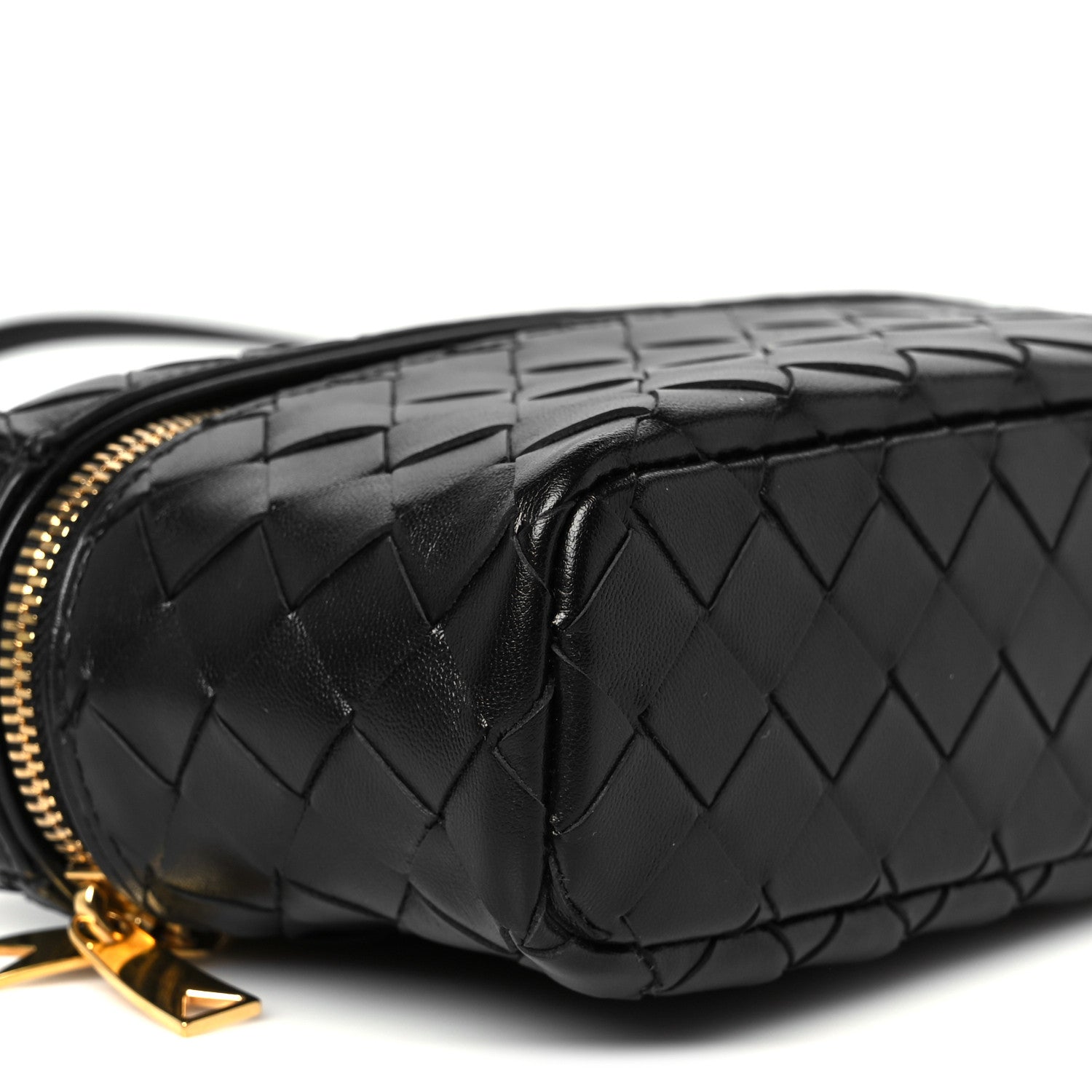 Bottega Veneta Calfskin Intrecciato Bang Bang Vanity Case Black 10 of 11