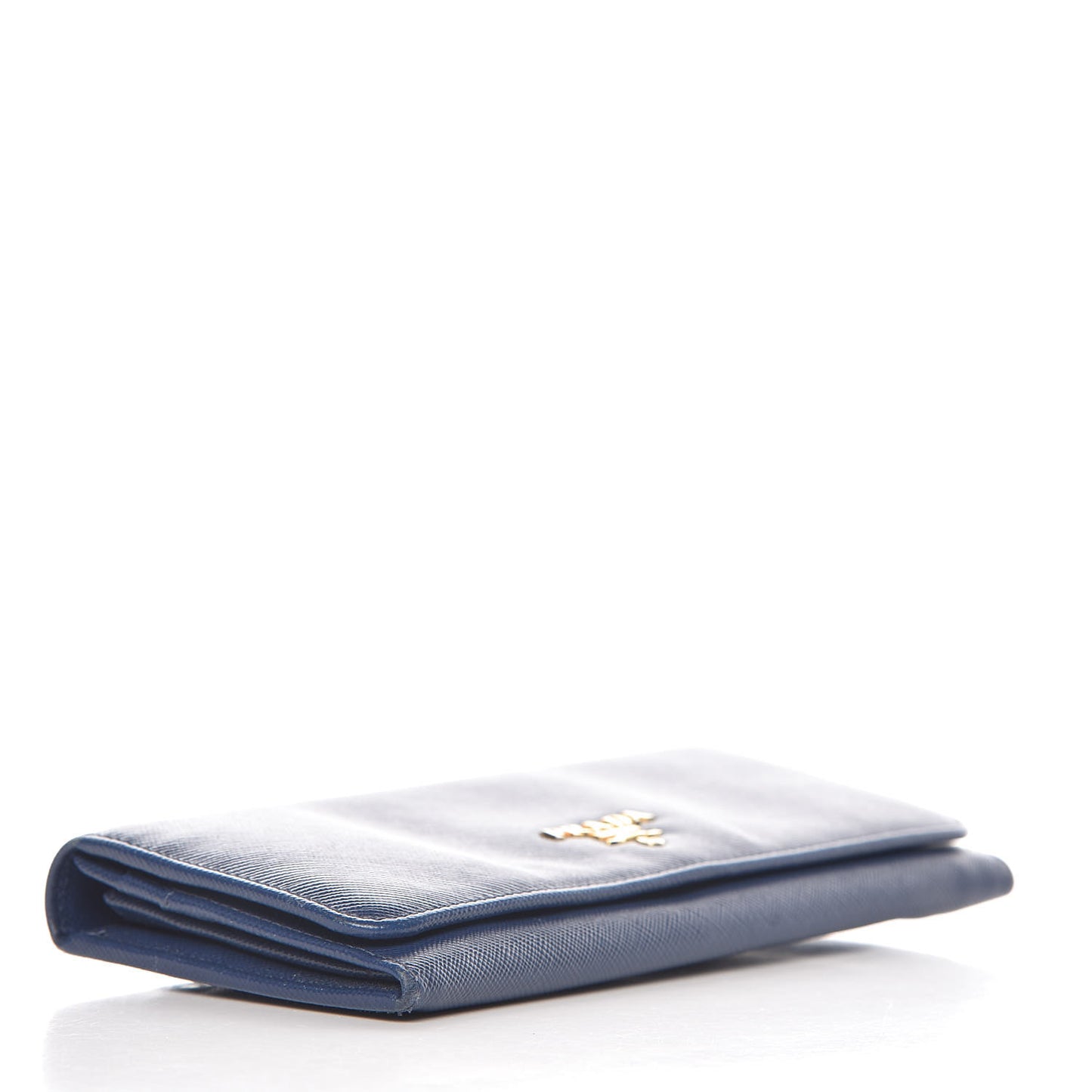 Saffiano Metal Continental Flap Wallet Bleuette