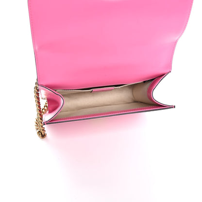 Gucci Knight Calfskin Small GG Marmont Chain Handle Bag Pink Tropical Flower 6 of 8