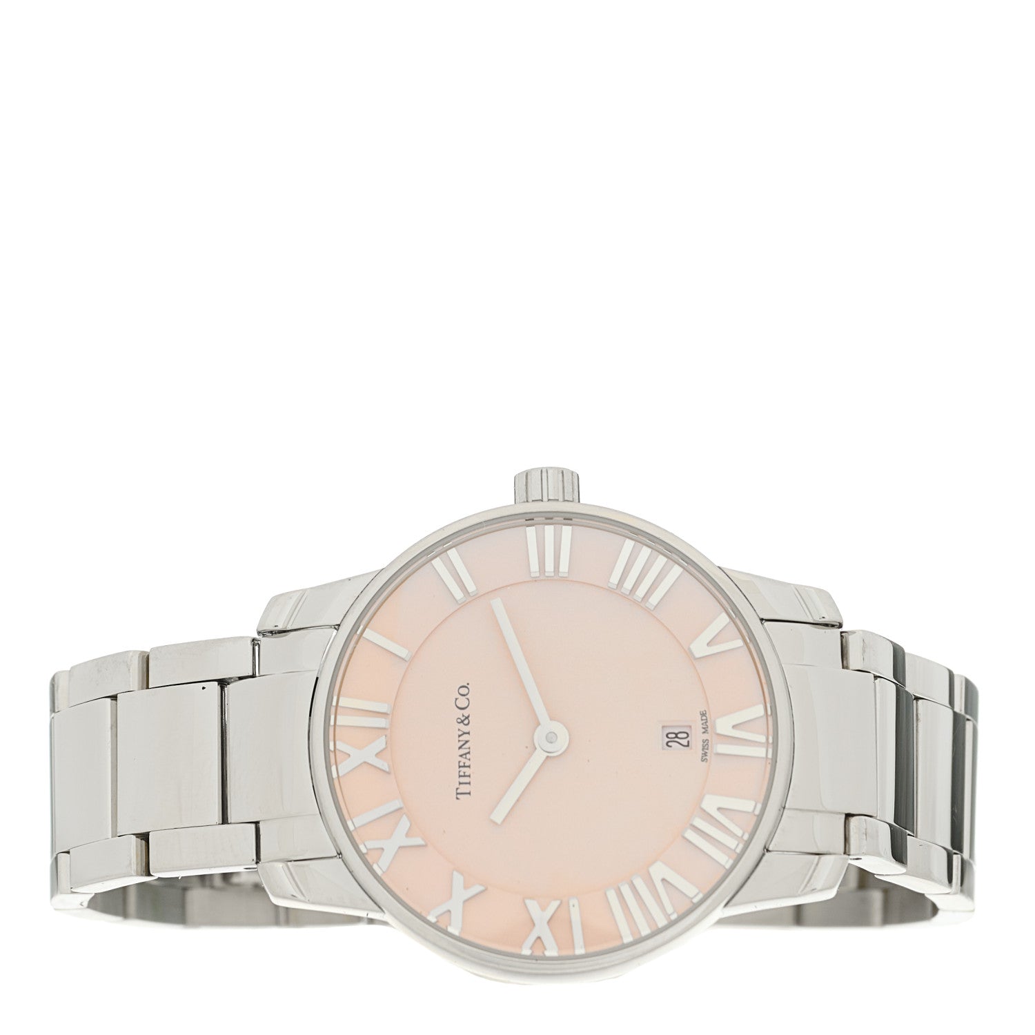 Tiffany Stainless Steel 29mm Atlas 2-Hand Quartz Watch Pink 2 of 5
