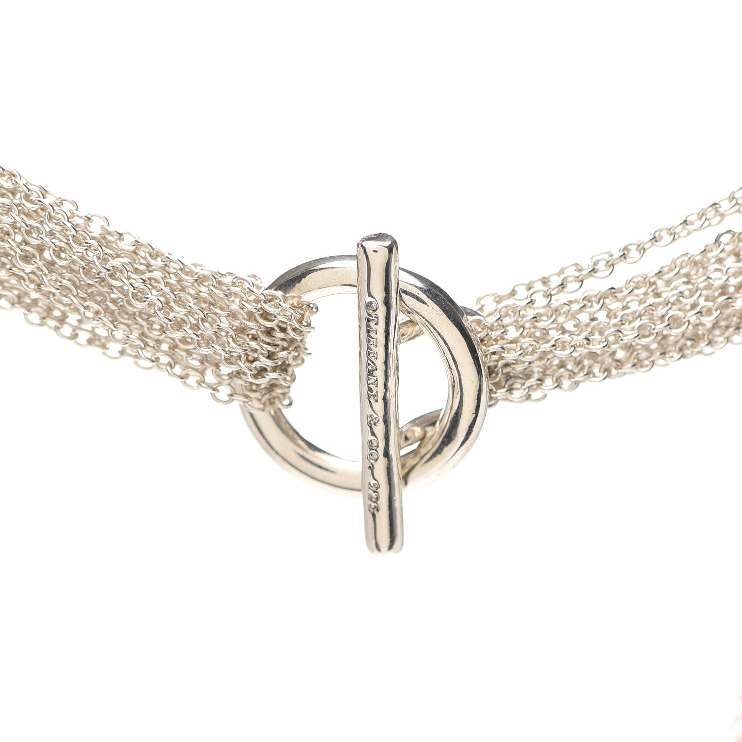 Tiffany Sterling Silver Heart Multi Chain Toggle Necklace 4 of 4
