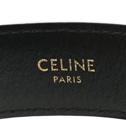 Celine Box Calfskin Medium 25mm Triomphe Belt 80 32 Black 3 of 6
