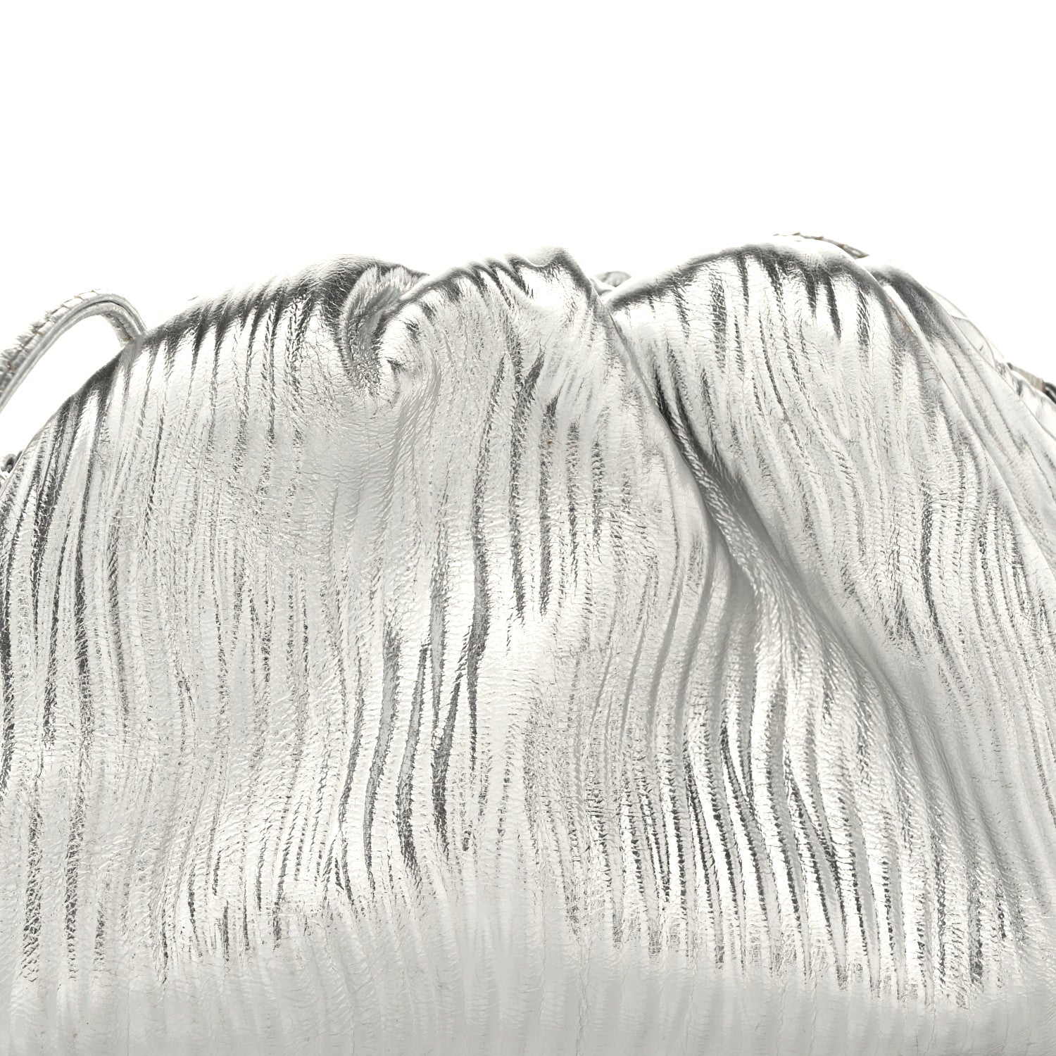 Bottega Veneta Metallic Bark Calfskin The Mini Pouch Silver 8 of 10
