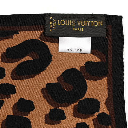 Louis Vuitton Silk Leopard Bandeau Scarf Marron 2 of 3