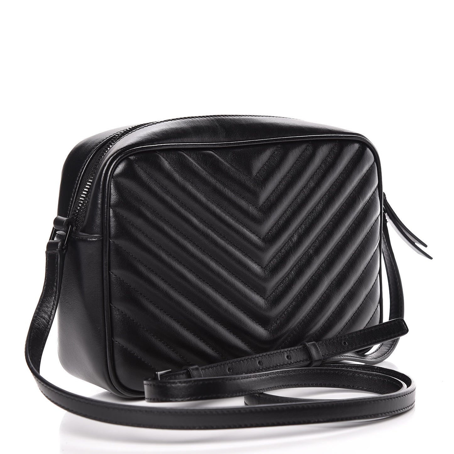 Calfskin Matelasse Monogram Lou Camera Bag Black
