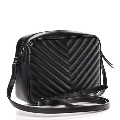 Saint Laurent Calfskin Matelasse Monogram Lou Camera Bag Black 3 of 10
