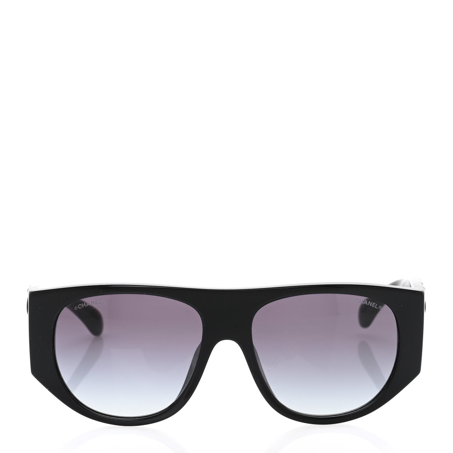 Acetate Quilted CC Pilot Sunglasses 71465 Black