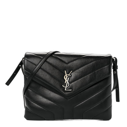 Saint Laurent Calfskin Y Quilted Monogram Loulou Flap Bag Black 1 of 14