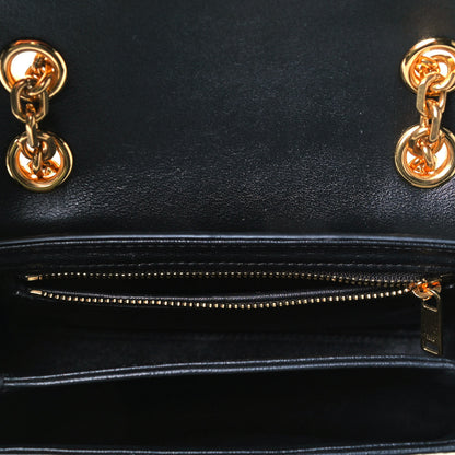 Celine Shiny Calfskin Stripes Small C Bag Black 5 of 8