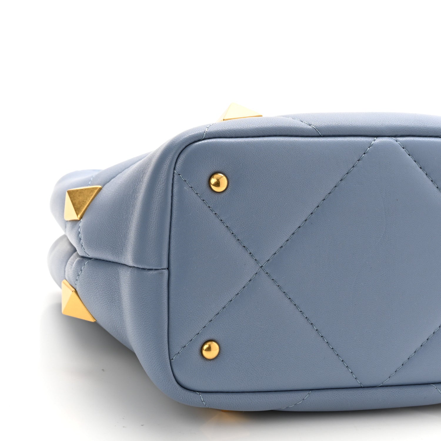 Valentino Garavani Nappa Small Roman Stud The Handle Bag Niagara 8 of 9