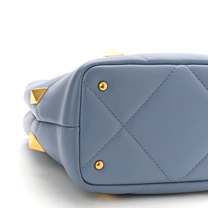 Valentino Garavani Nappa Small Roman Stud The Handle Bag Niagara 8 of 9