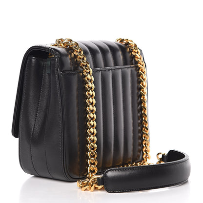 Saint Laurent Lambskin Matelasse Monogram Medium Vicky Chain Bag Black 3 of 15