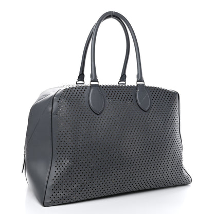 Alaia Calfskin Lux Laser Cut Tote Anthracite 3 of 18