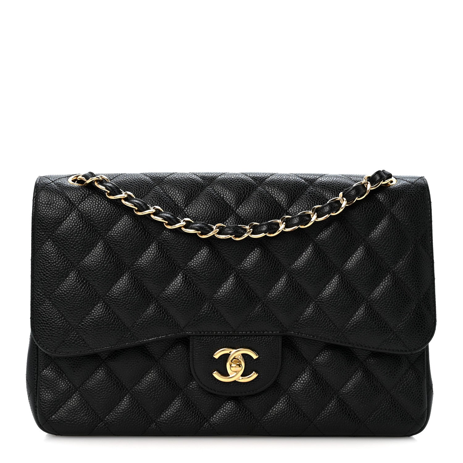 Chanel Caviar Quilted Jumbo Double Flap Black 1 of 13