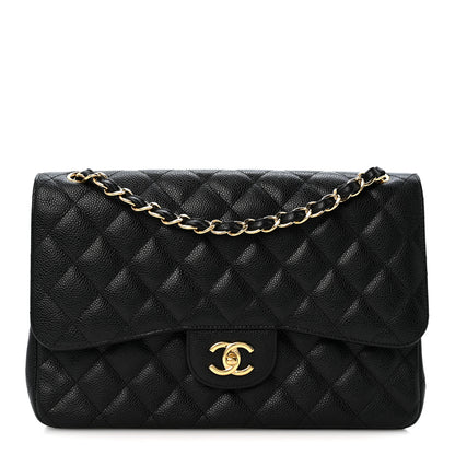 Chanel Caviar Quilted Jumbo Double Flap Black 1 of 13