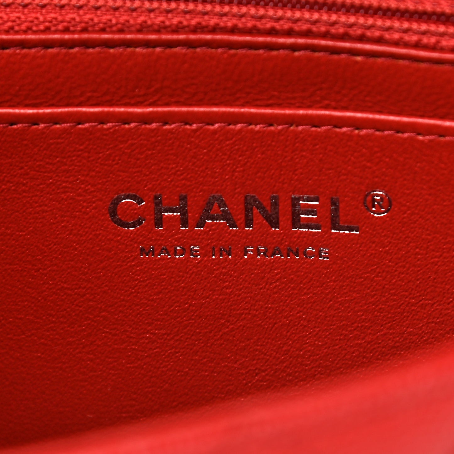 Caviar Quilted Mini Rectangular Flap Red