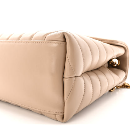 Saint Laurent Calfskin Y Quilted Monogram Medium Loulou Chain Satchel Dark Beige 9 of 10