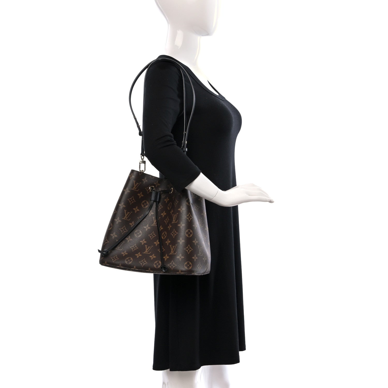 Louis Vuitton Monogram Neonoe MM Black 3 of 10