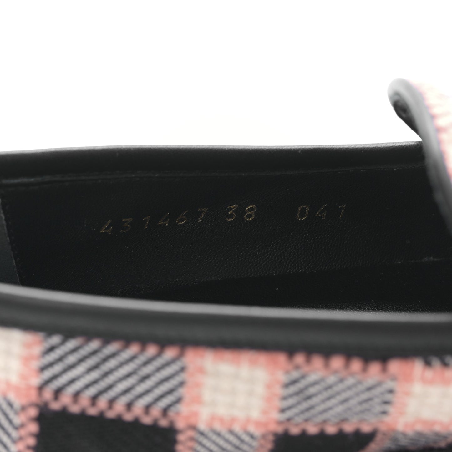 Tweed Check Horsebit Womens Jordaan Loafers 38 Black Pink Multicolor