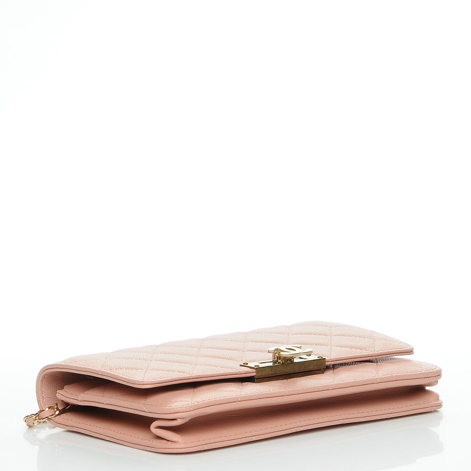 Chanel Caviar Quilted Golden Class Wallet On Chain WOC Pink 4 of 9