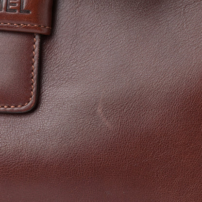 Chanel Calfskin Logo Shoulder Bag Brown 20 of 23