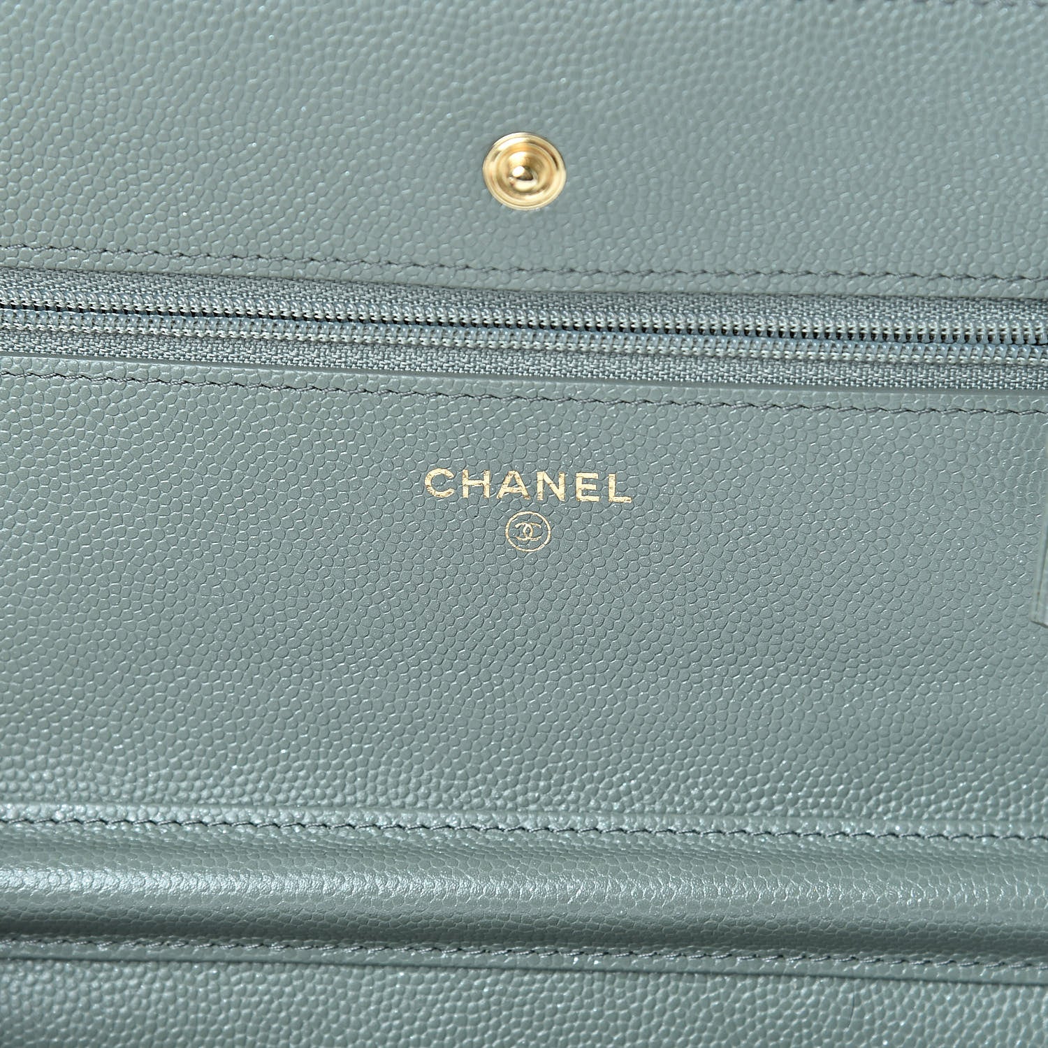 Chanel Iridescent Caviar Quilted Wallet On Chain WOC Green 6 of 12