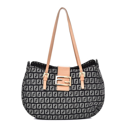 Fendi Zucchino Shoulder Bag Black 1 of 9