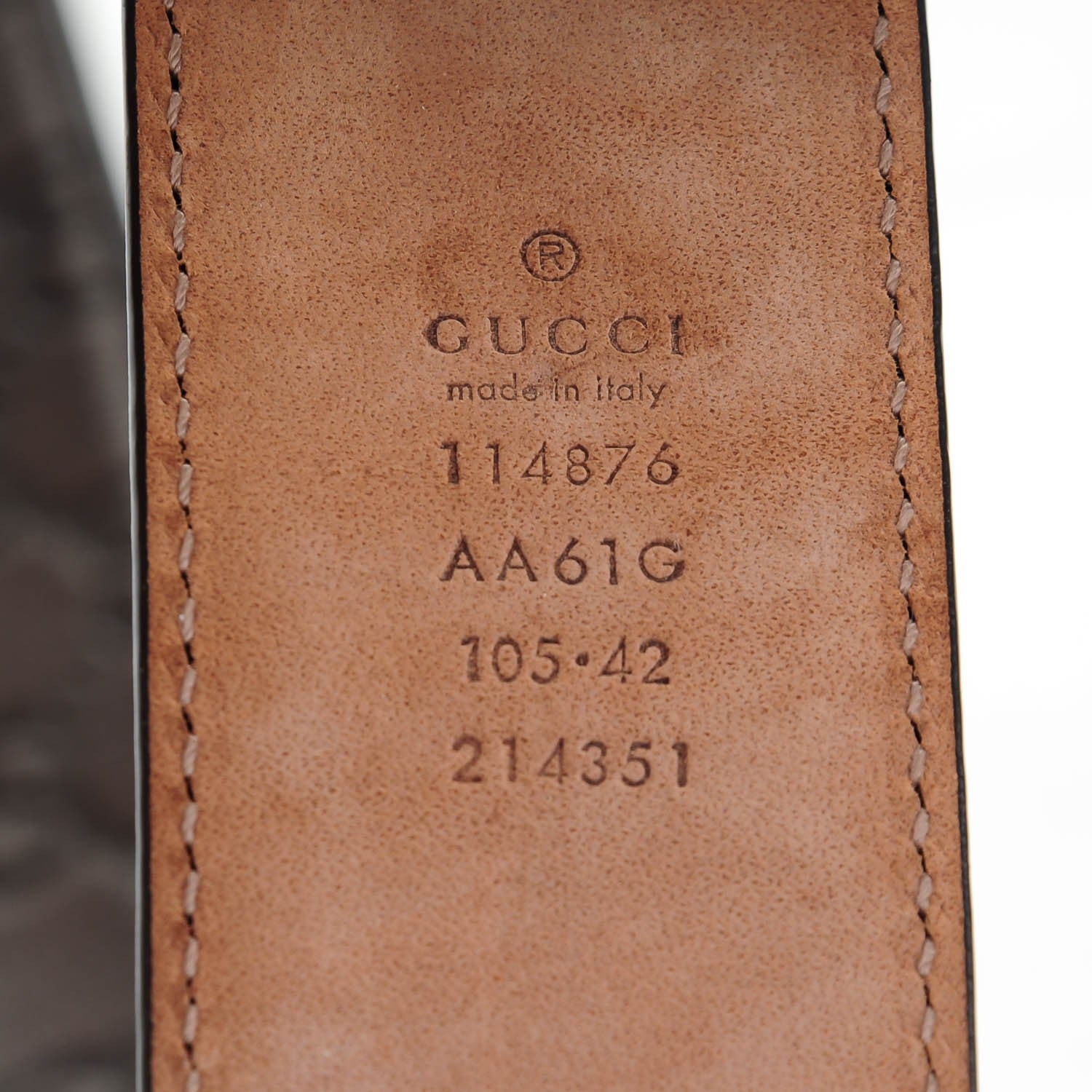 Gucci Guccissima Signature Interlocking G 40mm Belt 105 42 Chocolate 6 of 6