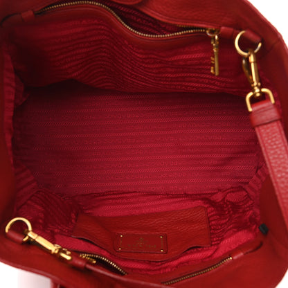 Prada Vitello Daino Tote Rosso 5 of 20