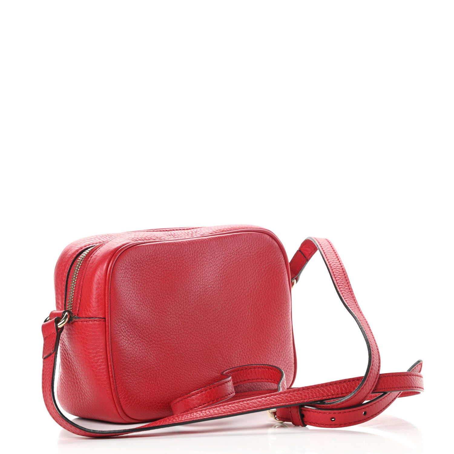 Gucci Pebbled Calfskin Small Soho Disco Bag Tabasco Red 3 of 14