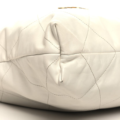 Chanel Shiny Calfskin Quilted Chanel 22 White 11 of 13