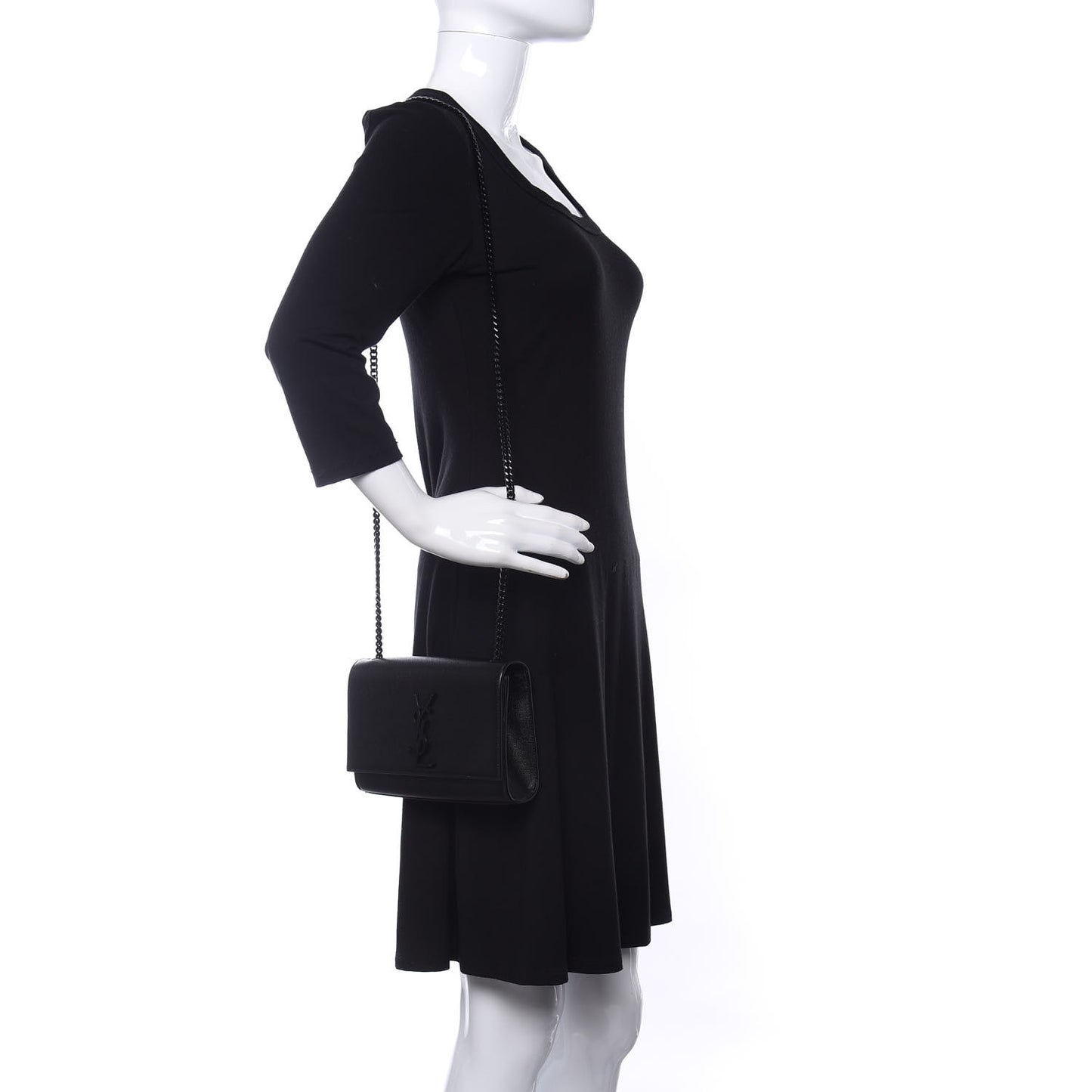 Grain De Poudre Small Monogram Kate Satchel Black