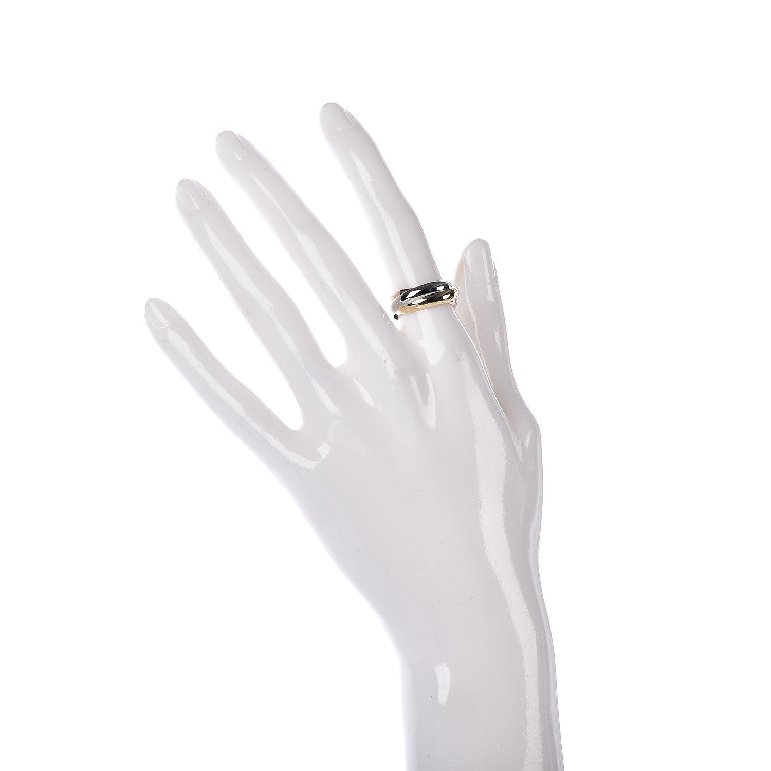 Cartier 18K Pink Yellow White Gold Classic Les Must De Trinity Ring 51 5.75 2 of 4