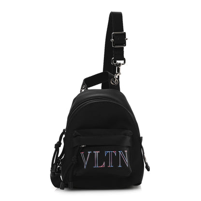 Valentino Garavani Nylon Neon VLTN Mini Backpack Black Multicolor 1 of 9