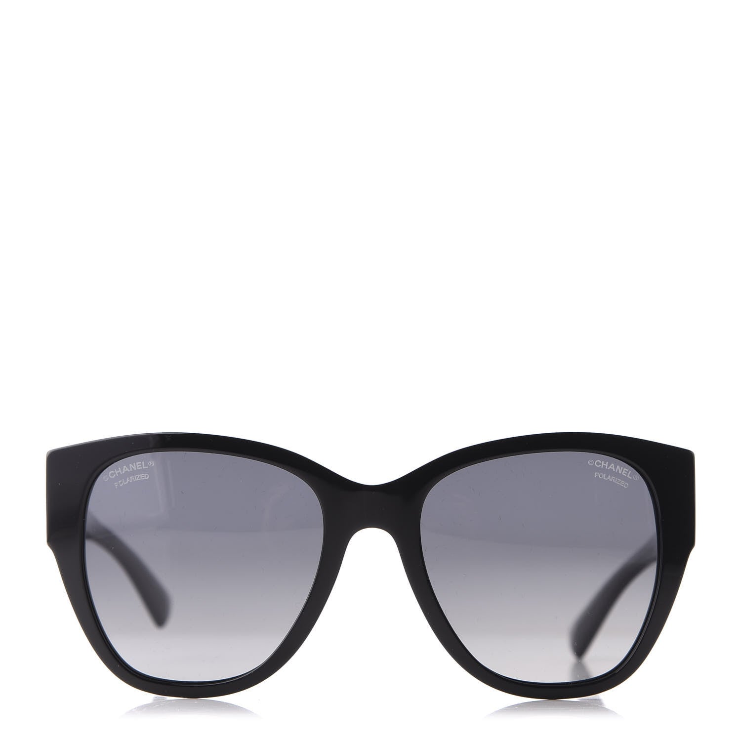 Chanel Acetate Polarized Butterfly CC Sunglasses 5412 Black 2 of 9