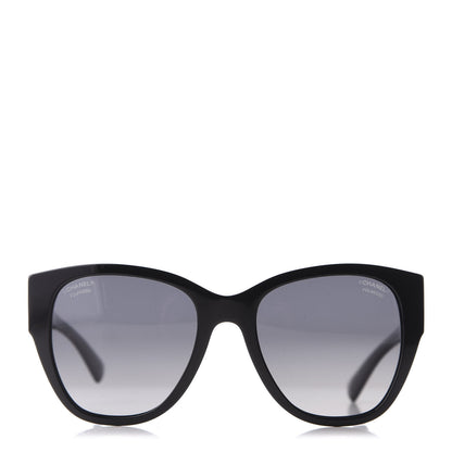 Chanel Acetate Polarized Butterfly CC Sunglasses 5412 Black 2 of 9