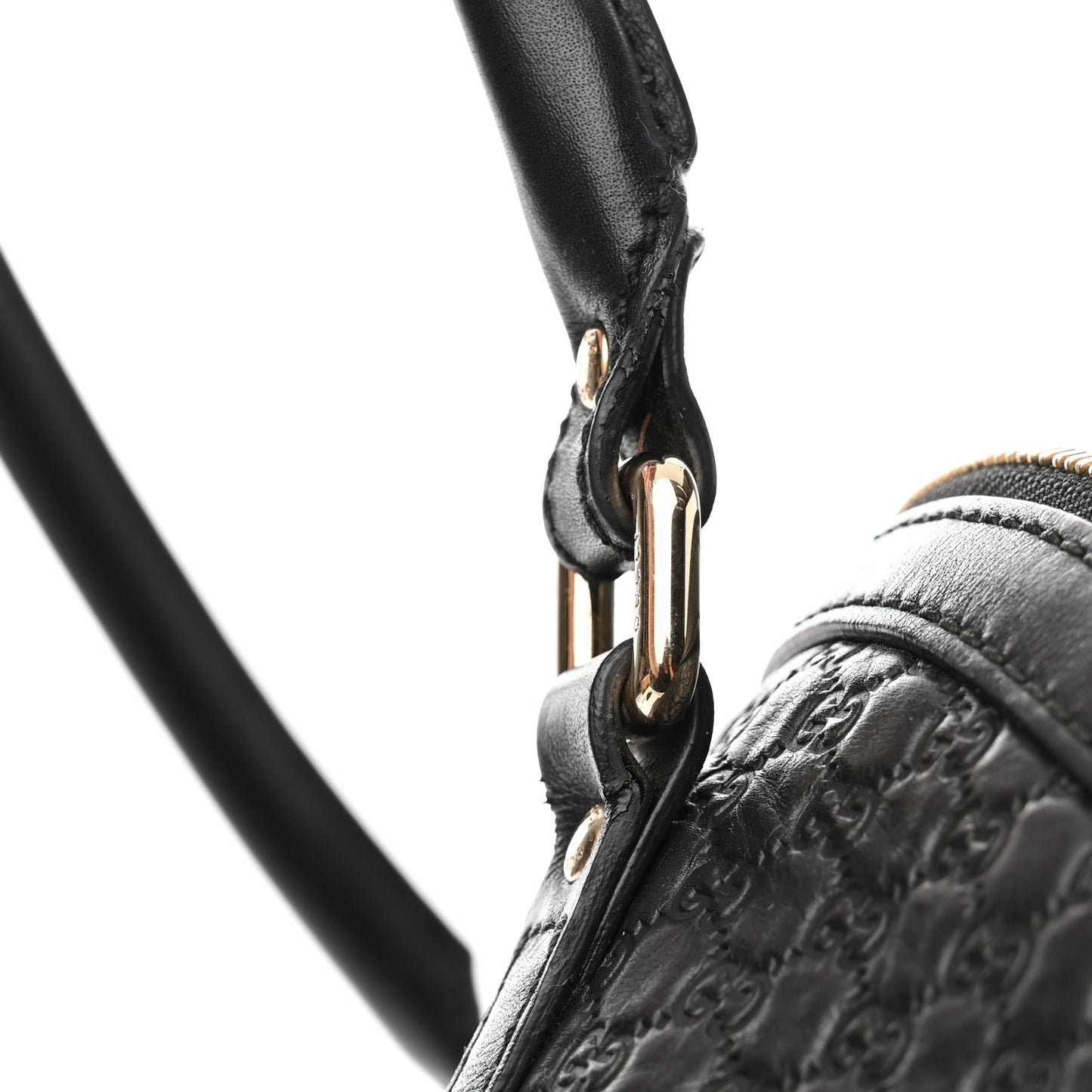 Soft Microguccissima Dome Satchel Black