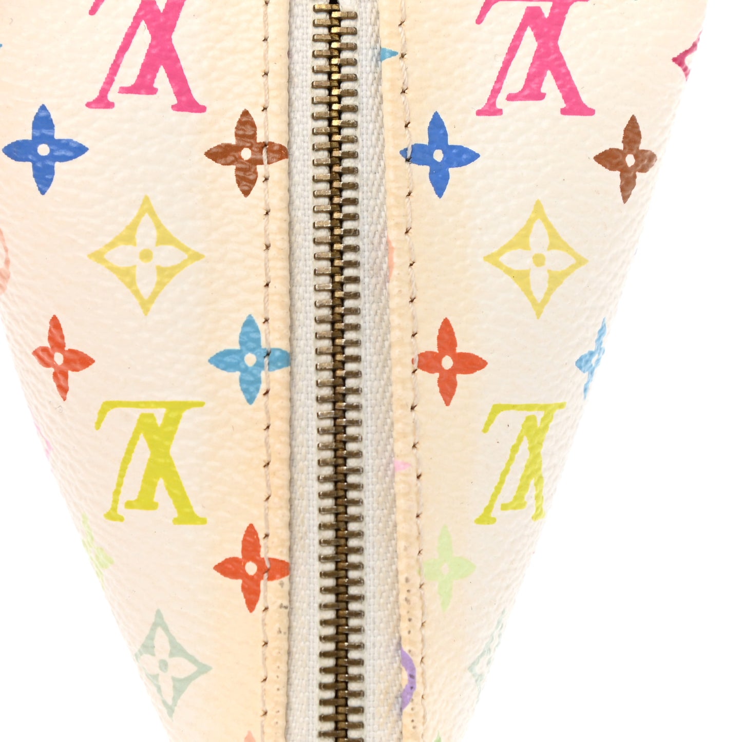 Monogram Multicolor Berlingot Coin Purse White