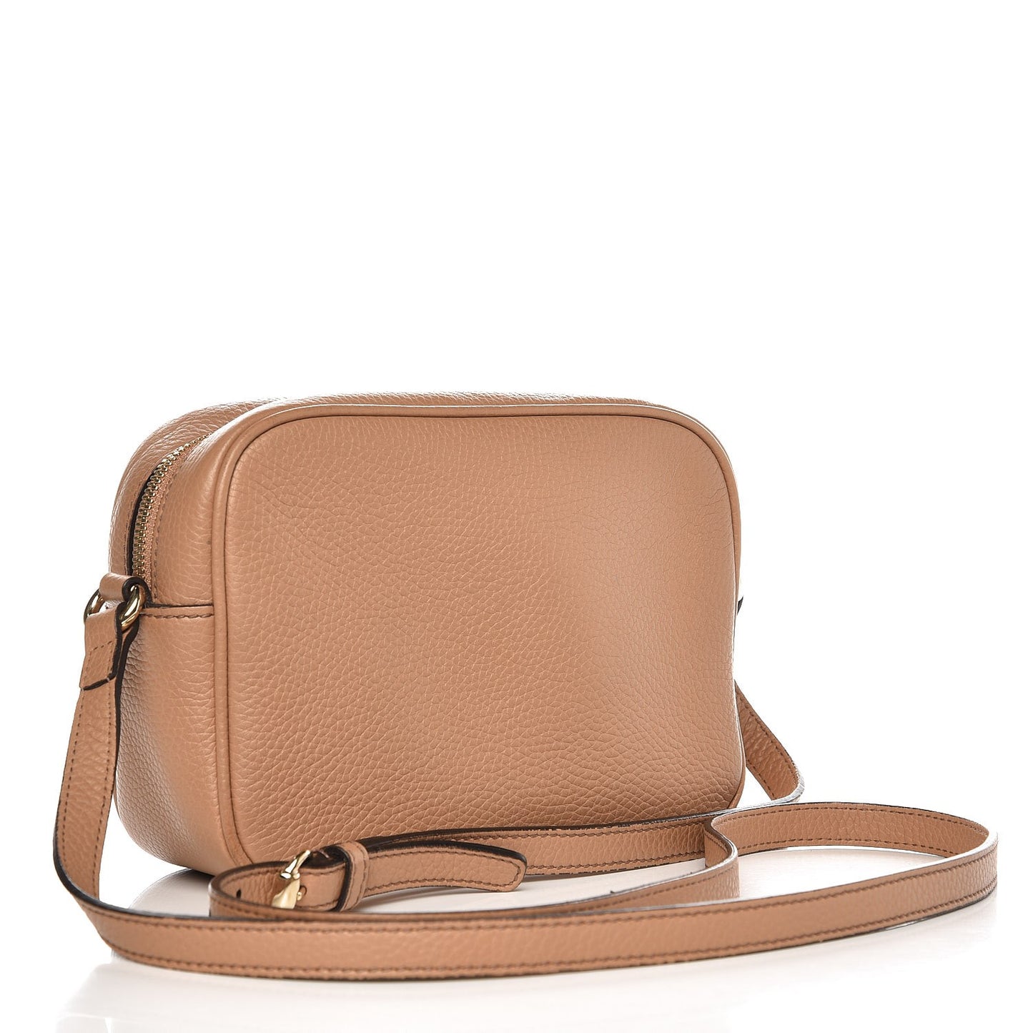 Pebbled Calfskin Small Soho Disco Bag Camelia